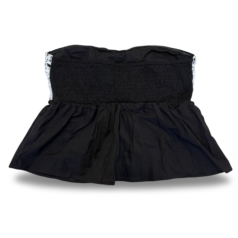 Shein Black and White Strapless Top L - Picture 2 of 5